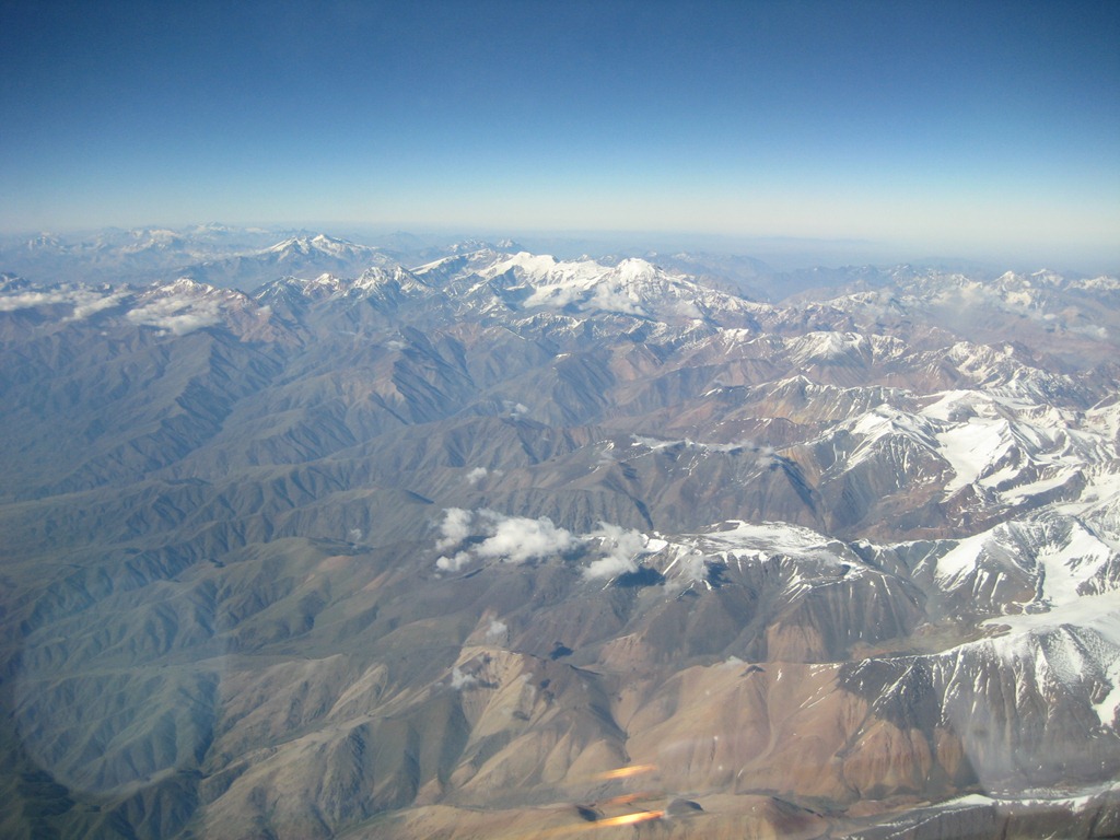 Cruzando la cordillera - Vista desde la cabina